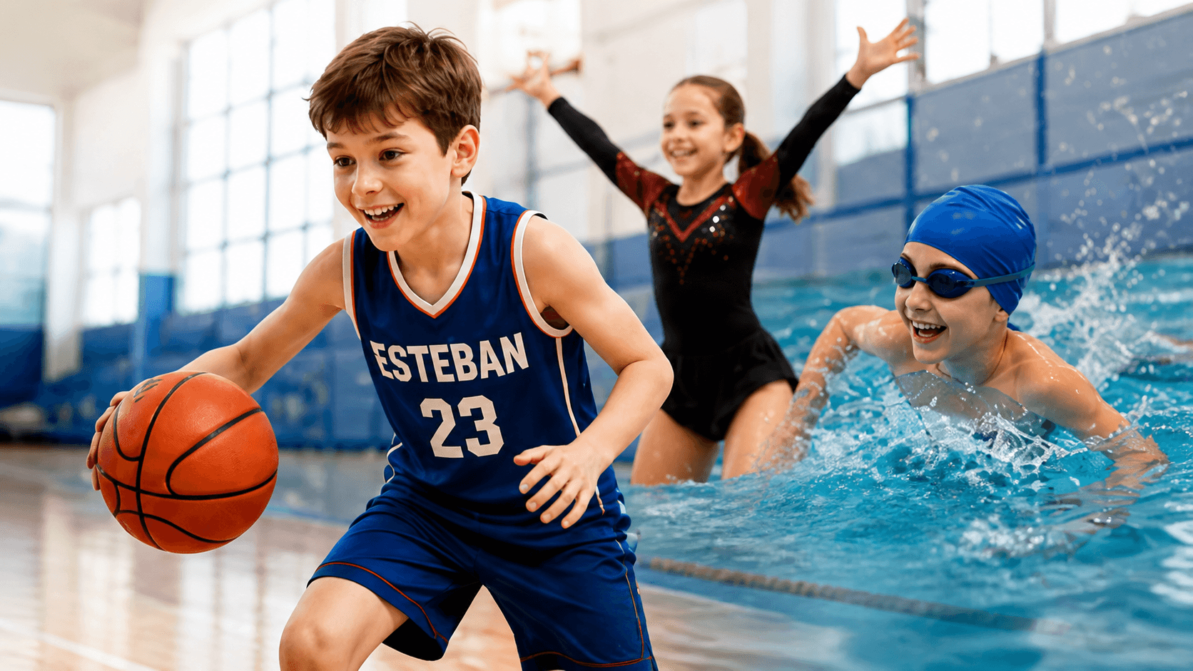 Deca u Esteban multisport programu kroz košarku, gimnastiku i plivanje
